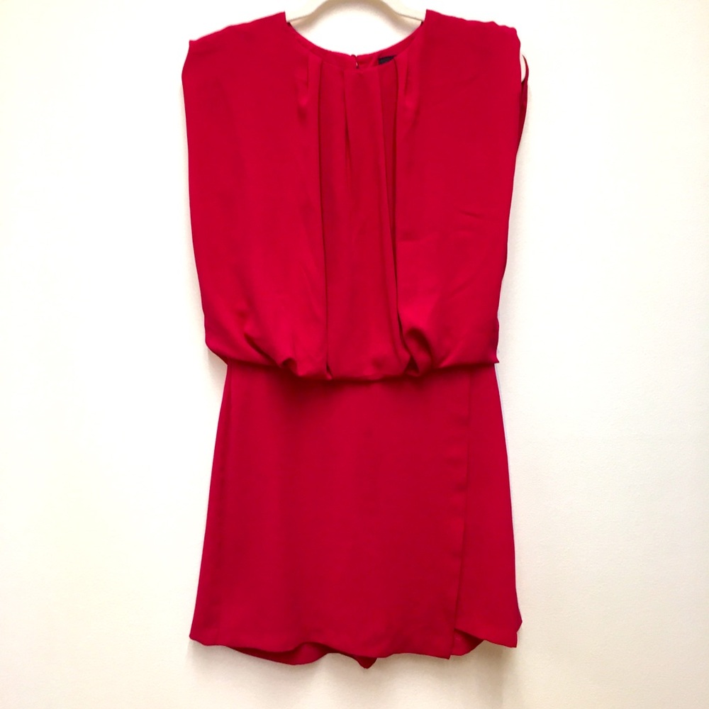 Zara Romper Shorts Medium Pink Relaxed Fit Cocktail Party